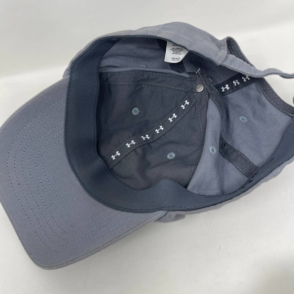 Under Armour Womens Embroidered Spell Out Logo Adjustable Hat Gray Free Fit - Picture 5 of 6